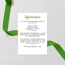 Tarjeta De Recepción Boda Daisy minimalista