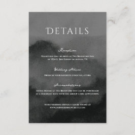 Tarjeta De Recepción Boda de acuarela de montaña Misty