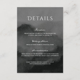 Tarjeta De Recepción Boda de acuarela de montaña Misty