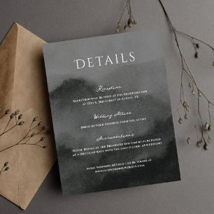 Tarjeta De Recepción Boda de acuarela de montaña Misty