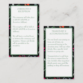 Tarjeta De Recepción Boda de acuarela floral caprichosa