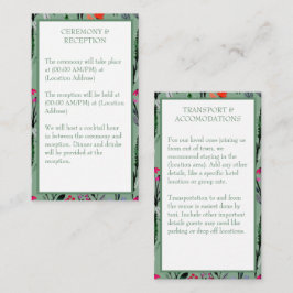 Tarjeta De Recepción Boda de acuarela floral caprichosa