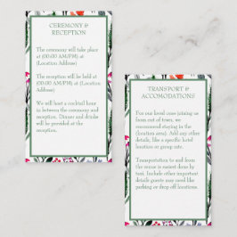 Tarjeta De Recepción Boda de acuarela floral caprichosa