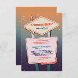 Tarjeta De Recepción Boda de alojamiento Casino Las Vegas
