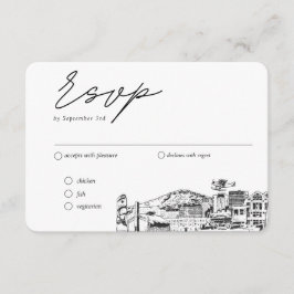 Tarjeta De Recepción Boda de Anchorage Opción tradicional de comidas RS