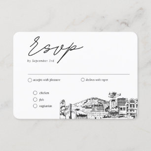 Tarjeta De Recepción Boda de Anchorage Opción tradicional de comidas RS