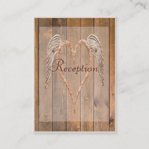Tarjeta De Recepción Boda de Angel Wings