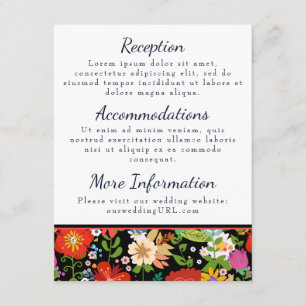 Tarjeta De Recepción Boda de Arte Popular Mexicano