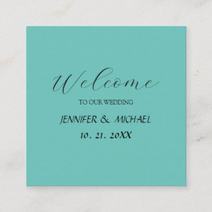 Tarjeta De Recepción Boda de bienvenida elegante de caligrafía