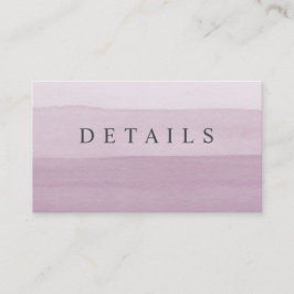 Tarjeta De Recepción Boda de borde moderno de ciruela simple