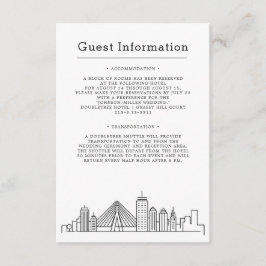 Tarjeta De Recepción Boda de Boston | Información del invitado