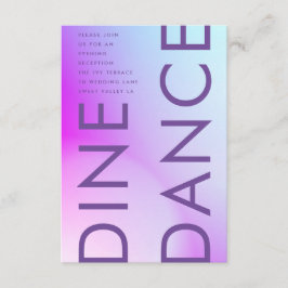 Tarjeta De Recepción Boda de caída púrpura de gradiente ultramoderno