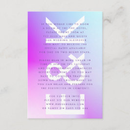 Tarjeta De Recepción Boda de caída púrpura de gradiente ultramoderno