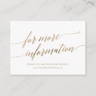 Tarjeta De Recepción Boda de caligrafía de oro elegante