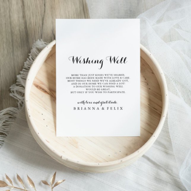 Tarjeta De Recepción Boda de caligrafía moderna deseando lo mejor (Subido por el creador)
