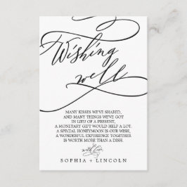 Tarjeta De Recepción Boda de caligrafía romántica con buena carta