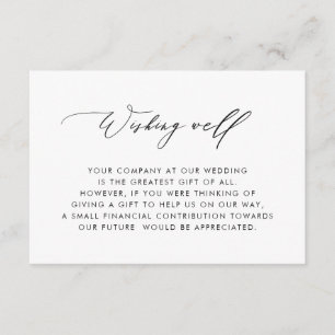 Tarjeta De Recepción Boda de caligrafía simple elegante deseando un bue