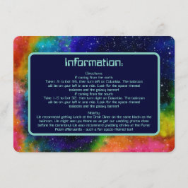 Tarjeta De Recepción Boda de Ciencia Ficción Galáctica