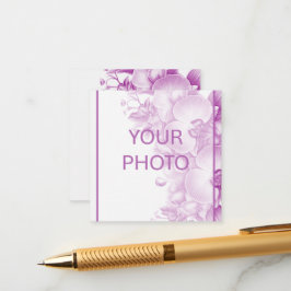 Tarjeta De Recepción Boda de ciruelas y orquídeas blancas