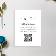 Boda de código QR blanco y negro punteado minimali