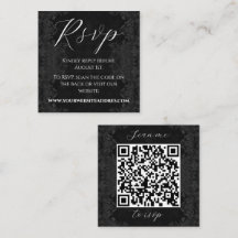 Boda de código QR blanco y negro victoriano