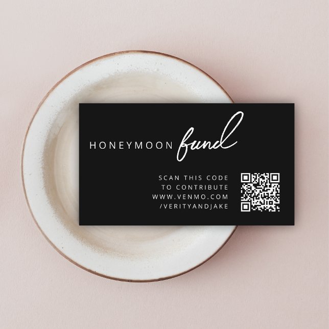 Tarjeta De Recepción Boda de código QR del Fondo de luna de miel desean (Subido por el creador)