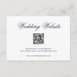 Tarjeta De Recepción Boda de código QR formal formal tradicional de la 