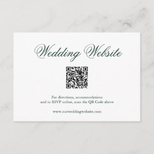 Tarjeta De Recepción Boda de código QR formal formal tradicional de ver