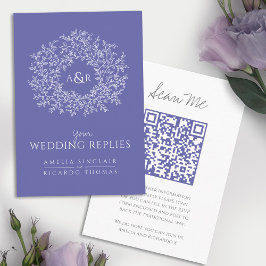 Tarjeta De Recepción Boda de código QR sitio web respuesta de exploraci