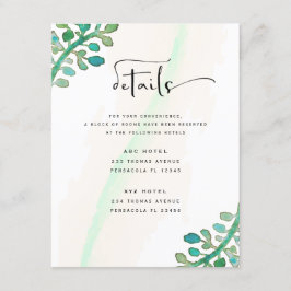 Tarjeta De Recepción Boda de color de agua onírico elegante