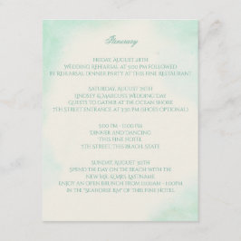 Tarjeta De Recepción Boda de color de agua verde de fábrica