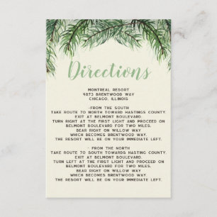 Tarjeta De Recepción Boda de Cono de Pino de la Selva de Invierno Rusa