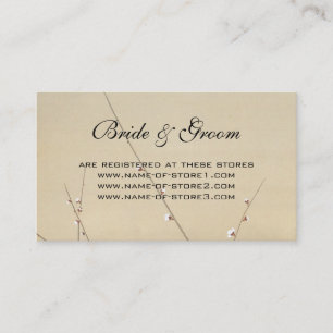 Tarjeta De Recepción Boda de cosecha, búho japonés y ciruela