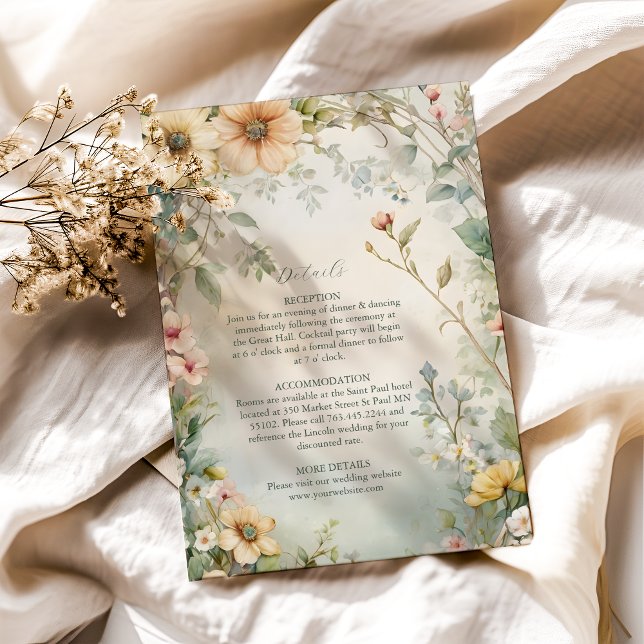 Tarjeta De Recepción Boda de Daisy Art Nouveau Mucha (Subido por el creador)