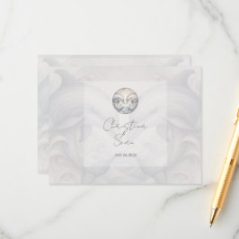 Tarjeta De Recepción Boda de delfines Whimsy moderno Gabinete de código