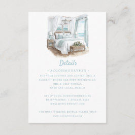 Tarjeta De Recepción Boda de destino de playa | Detalles