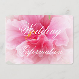 Tarjeta De Recepción Boda de diseño floral rosa
