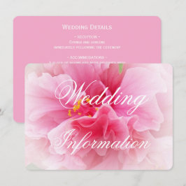 Tarjeta De Recepción Boda de diseño floral rosa