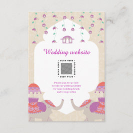 Tarjeta De Recepción Boda de elegancia india