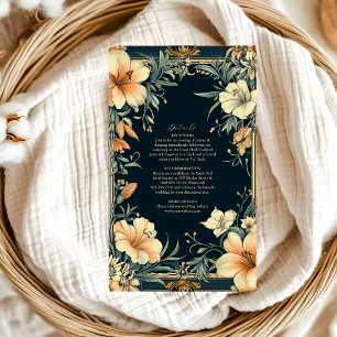 Tarjeta De Recepción Boda de Elegancia Real de Victoria