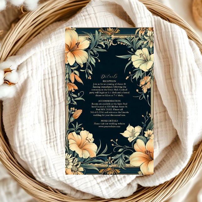 Tarjeta De Recepción Boda de Elegancia Real de Victoria (Subido por el creador)