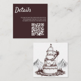 Tarjeta De Recepción Boda de escaladores de pastel