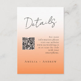 Tarjeta De Recepción Boda de escritura minimalista elegante