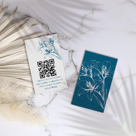 Tarjeta De Recepción Boda de esquema de Lily Azul