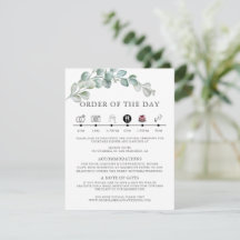 Boda de eucalipto verde acuarela rústica