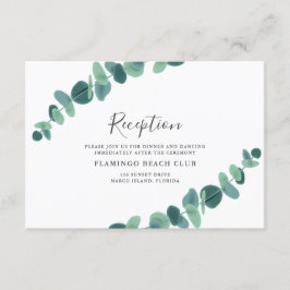 Tarjeta De Recepción Boda de Eucalyptus