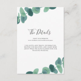 Tarjeta De Recepción Boda de Eucalyptus