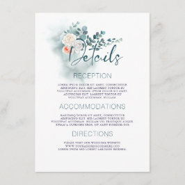Tarjeta De Recepción Boda de Eucalyptus Información detallada Invitado
