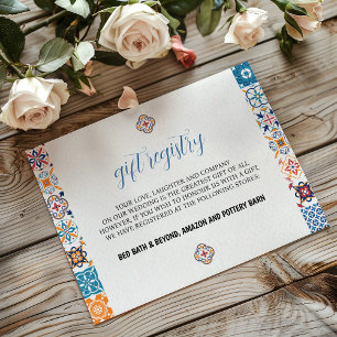 Tarjeta De Recepción Boda de Fiesta Floral Colorida de Talavera