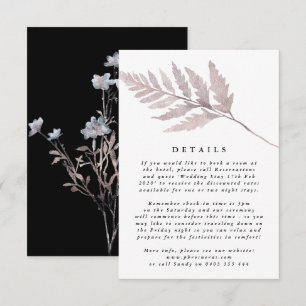Tarjeta De Recepción Boda de Floral Romántico Elegante
